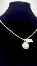 10K Gold Sad Face Pendant