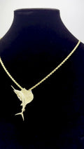 14K Gold Marlin Fish Pendant