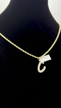 10K Gold Letter C Pendant