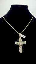 14K Gold Diamond Cross Pendant