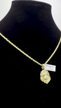 18K Gold Lion Head Pendant