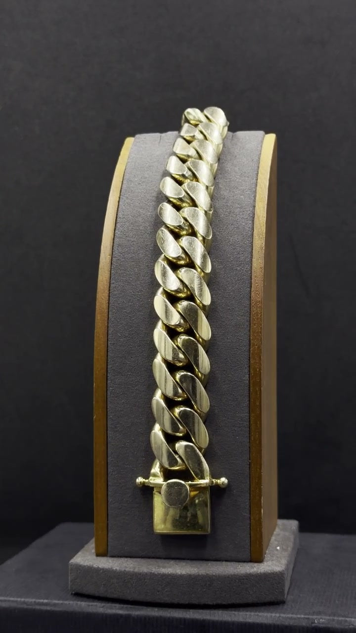 10K Gold Cuban Link Bracelet 221.6 Grams 8.5 Inch 19mm