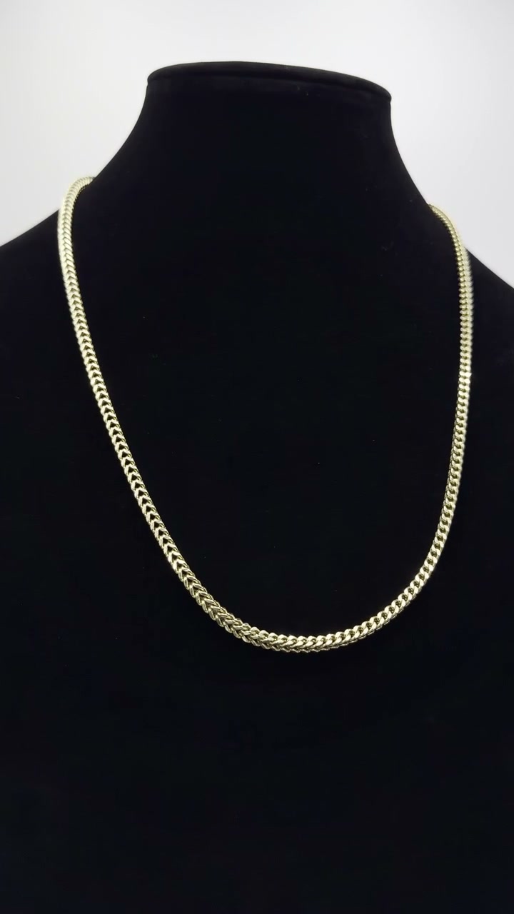10K Gold Hollow Franco Link Chain 17.1 Grams 24 Inch 3.5mm
