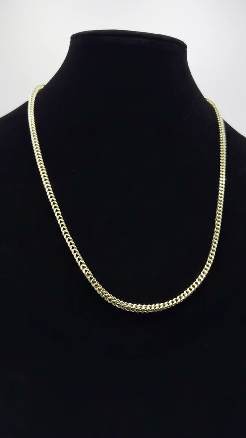 10K Gold Hollow Franco Link Chain 17.1 Grams 24 Inch 3.5mm