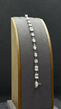14K White Gold Lab Grown Diamond Bracelet 17 CTW 9.8 Grams 7 Inch