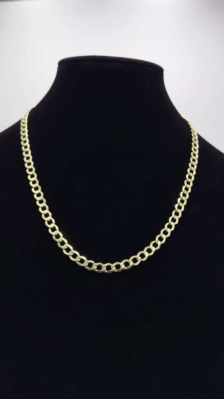 10K Gold Figaro Link Chain 22 Inch 9.9 Grams 6.25mm