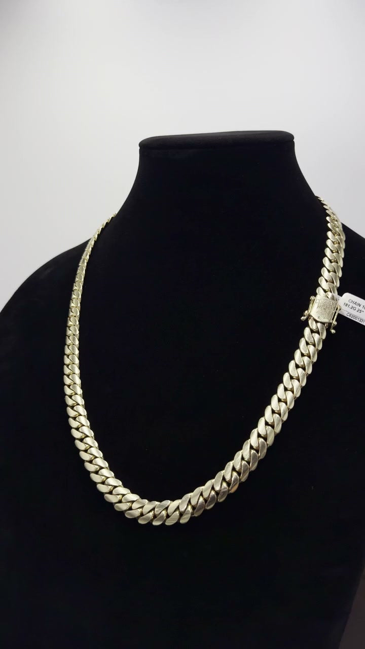 10K Gold Cuban Link Chain 25 Inch 181.2 Grams 11mm