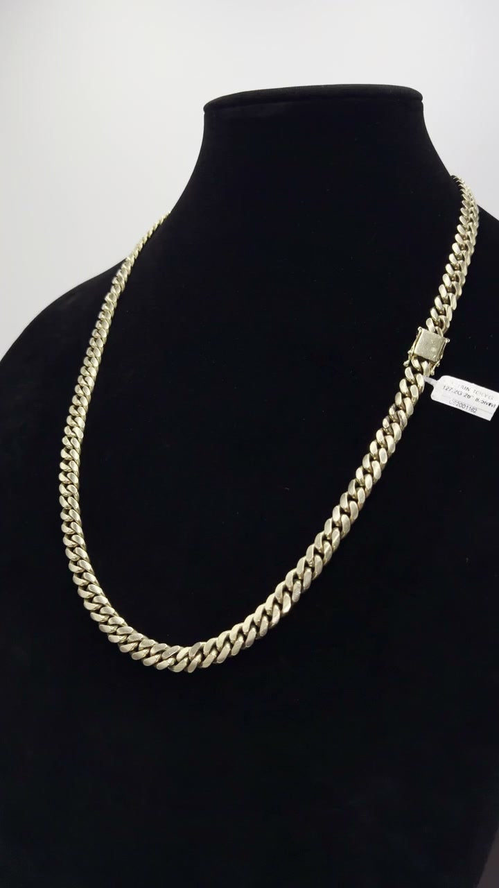 10K Gold Cuban Link Chain 26 Inch 127.7 Grams 8.5mm