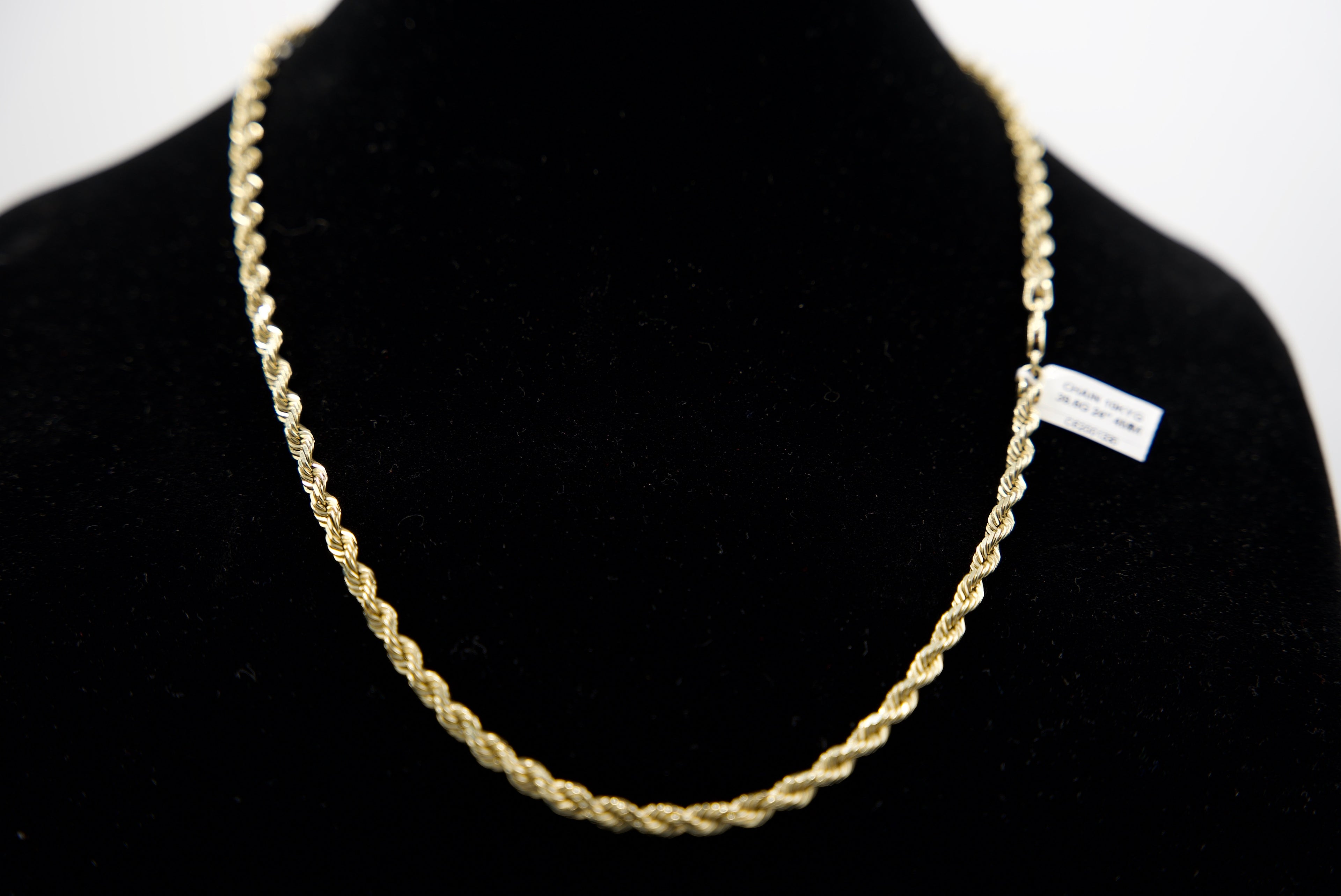 10K Gold Rope Chain – 61g, 25” 5.25mm | DD Pawn Loans
