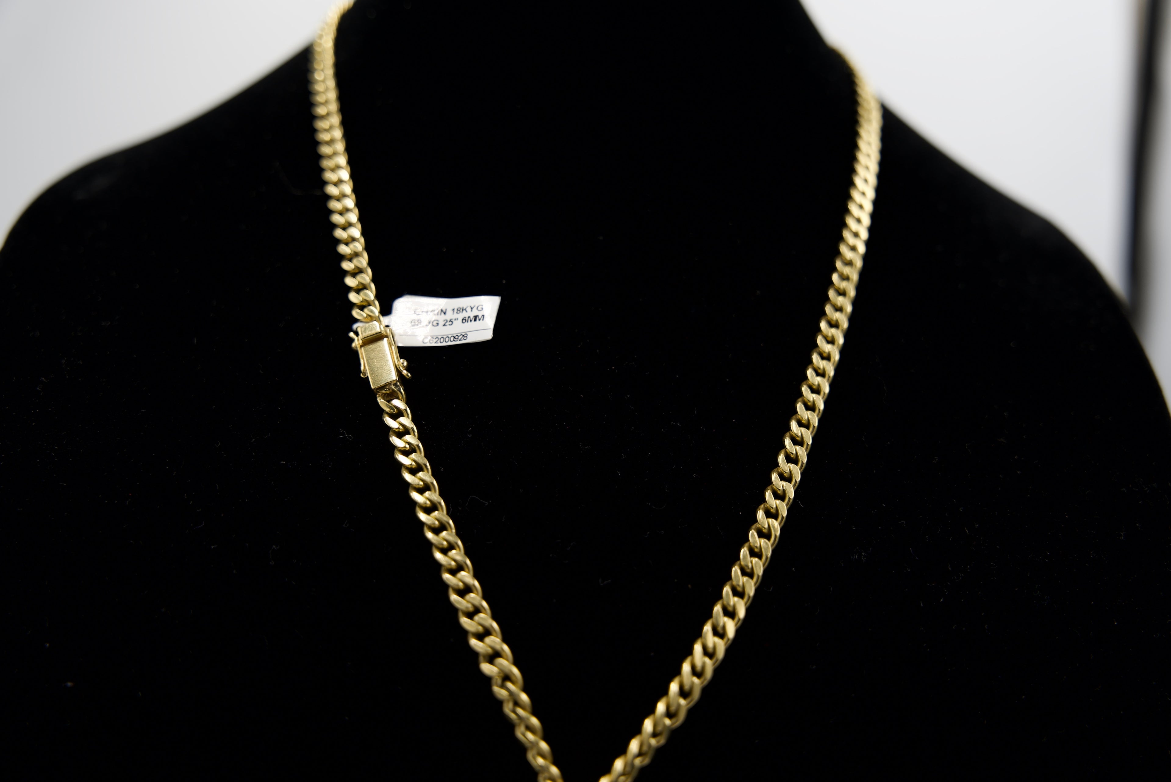 68g 18K Gold Cuban Link Chain – 25" 6mm | DD Pawn Loans