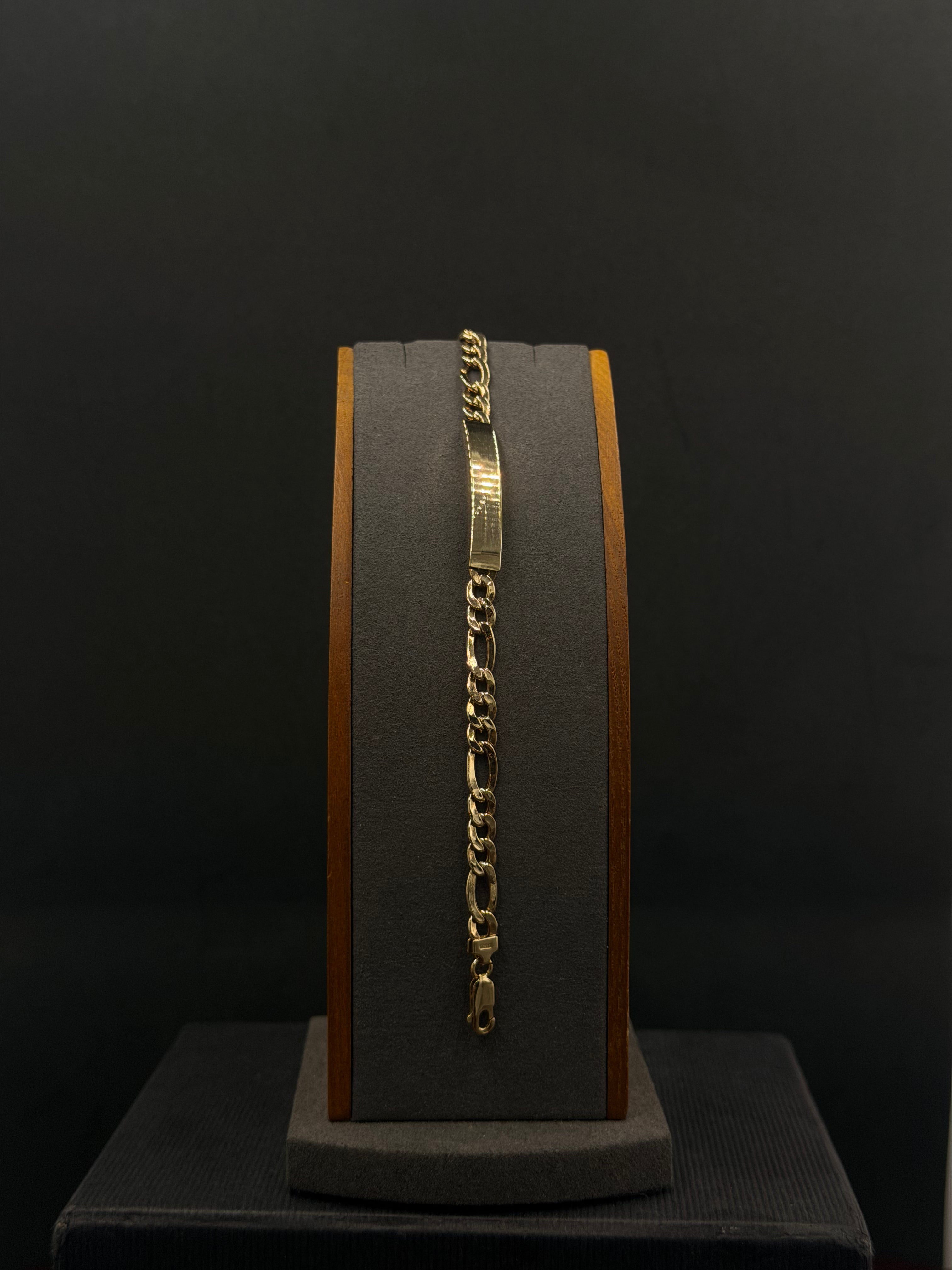 14K Gold Figaro ID Bracelet – 6.9g | DD Pawn Loans