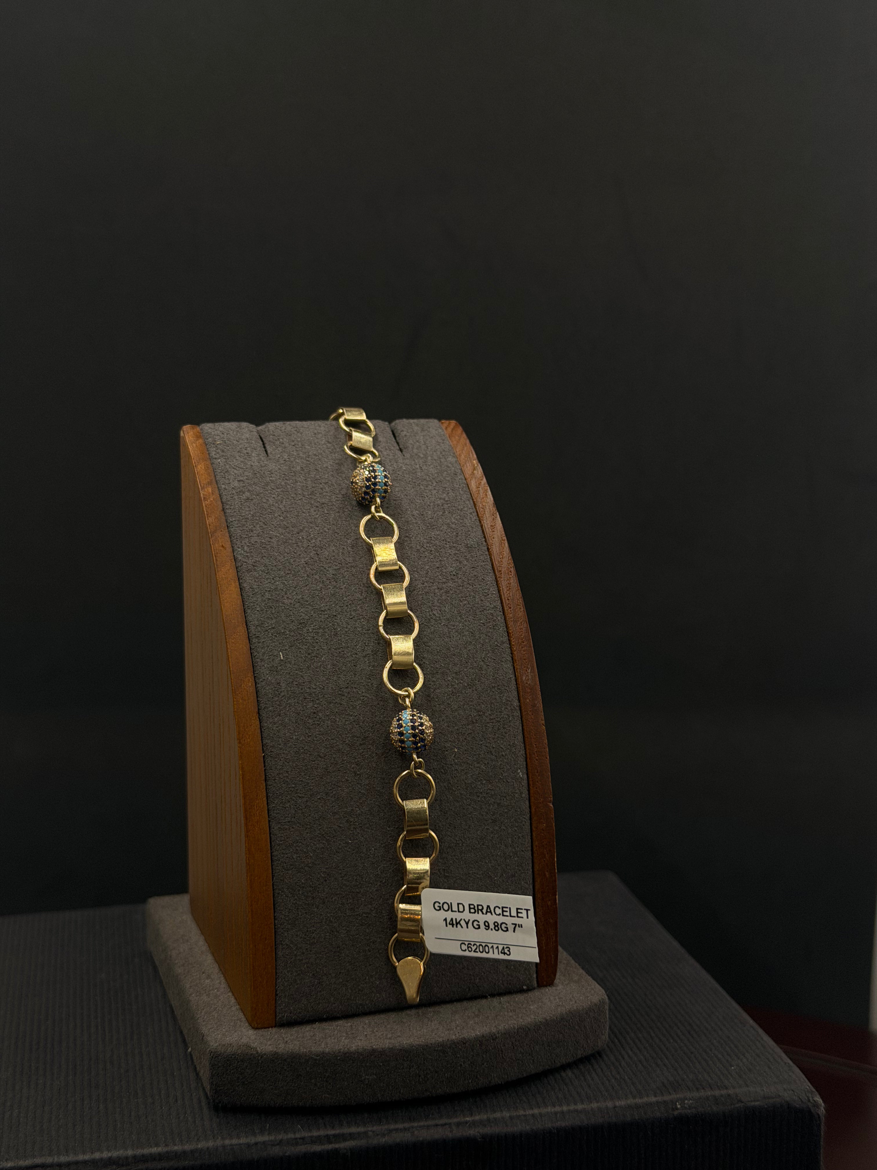 Evil Eye Bracelet – 14K Gold, 9.8g | DD Pawn Loans