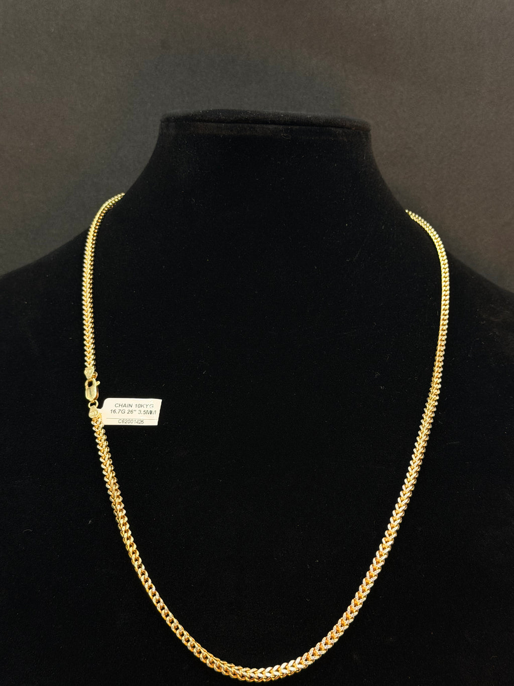10K Franco Chain – 16.7g, 26" 3.5mm | DD Pawn Loans