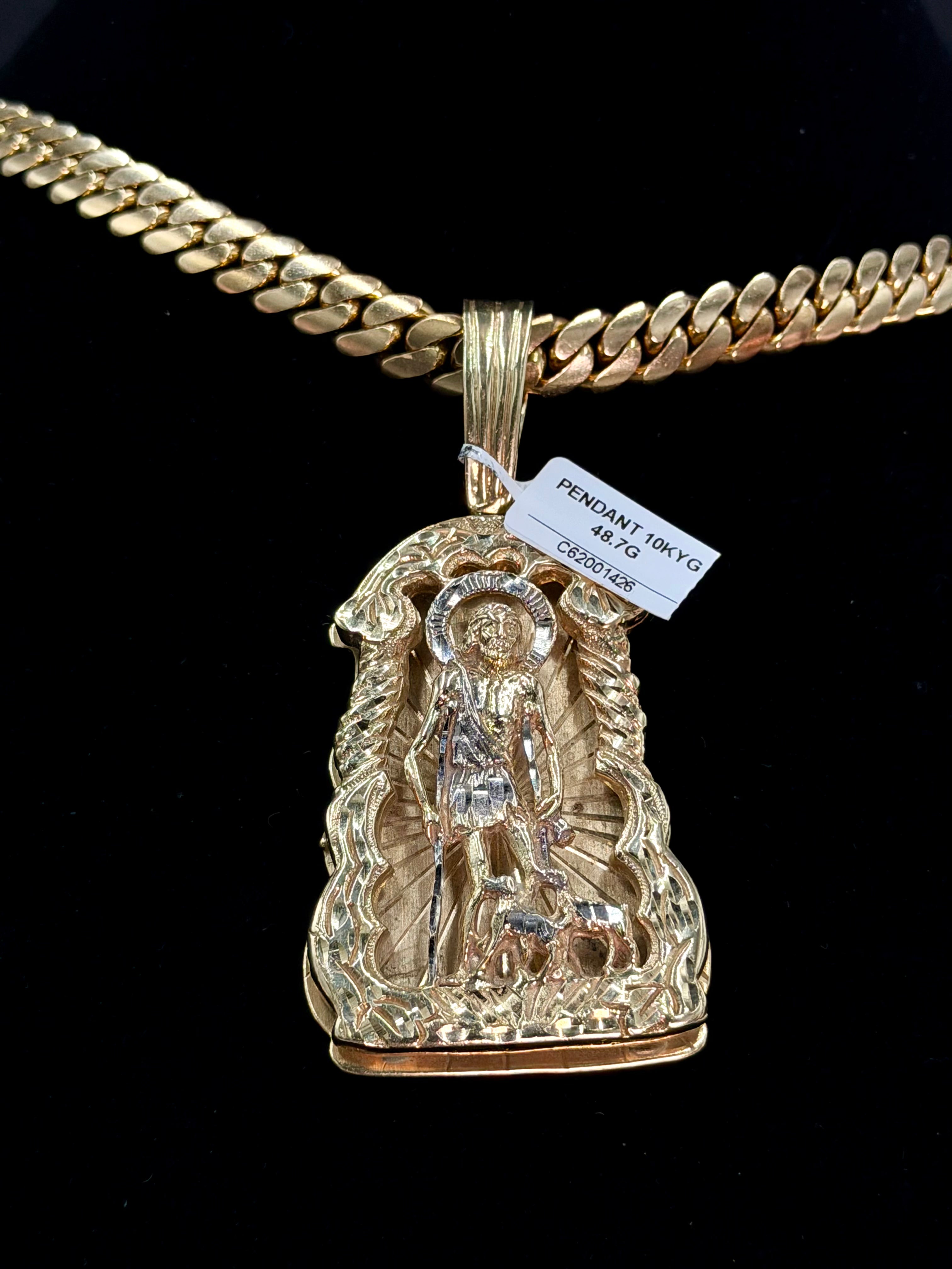49g Two-Tone Saint Lazarus Pendant – 10K | DD Pawn Loans