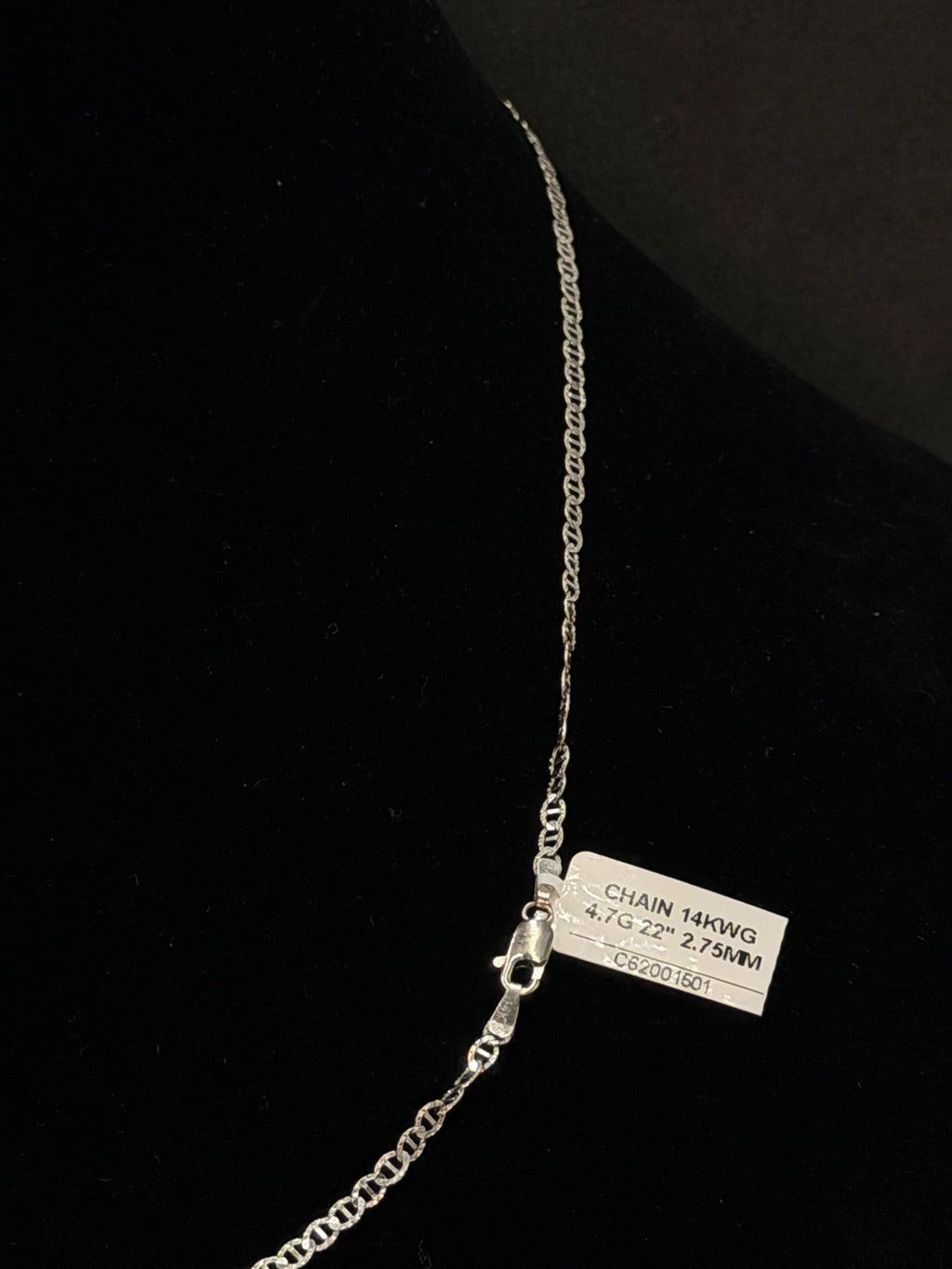14K White Gold Mariner Chain – 4.7g, 22” | DD Pawn Loans