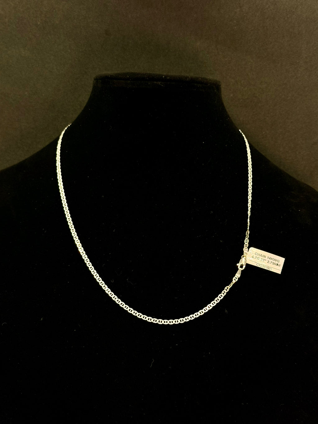 14K White Gold Mariner Chain – 4.7g, 22” | DD Pawn Loans