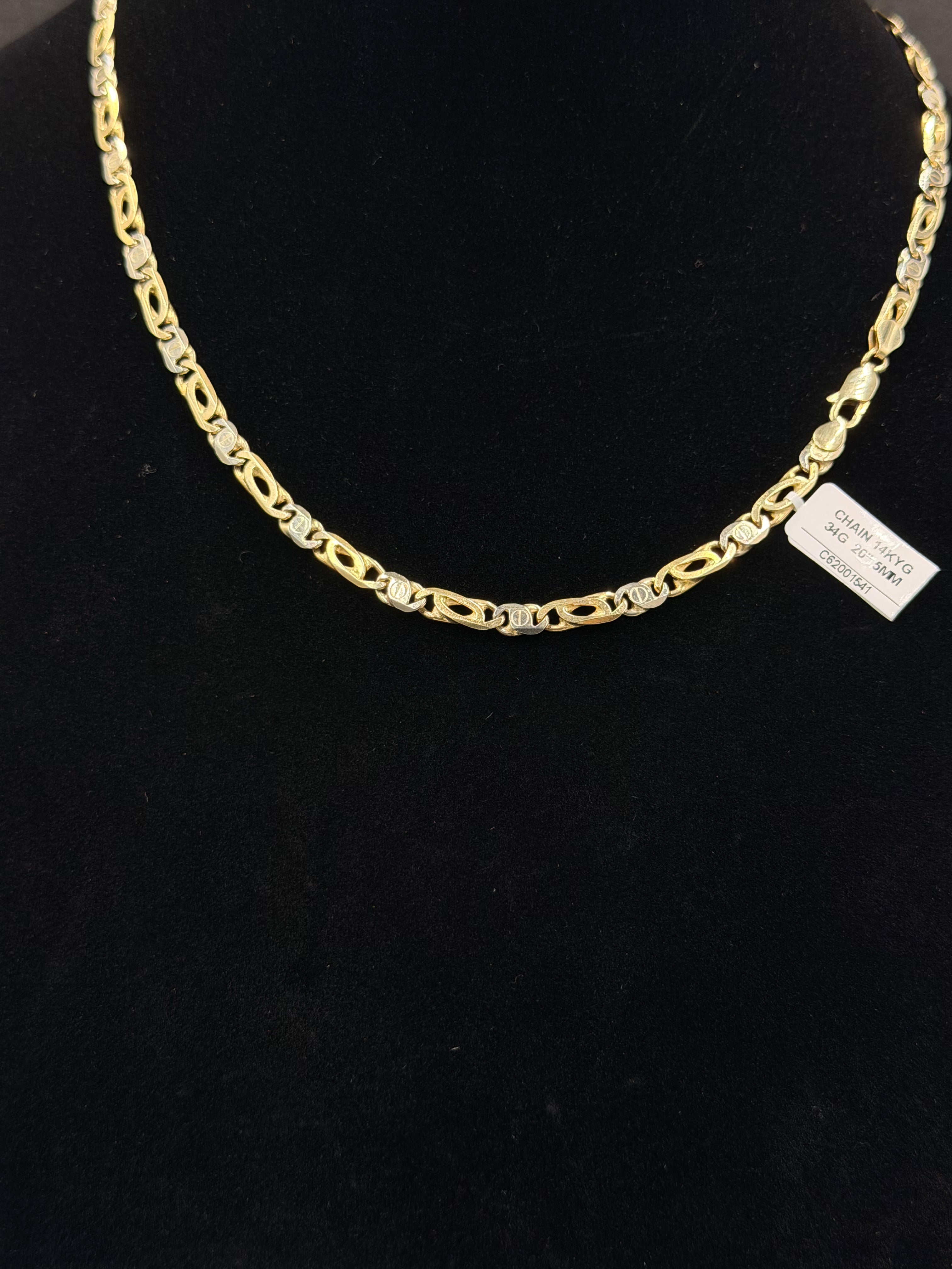 14K Two-Tone Gucci Link Chain – 34g, 20” | DD Pawn Loans