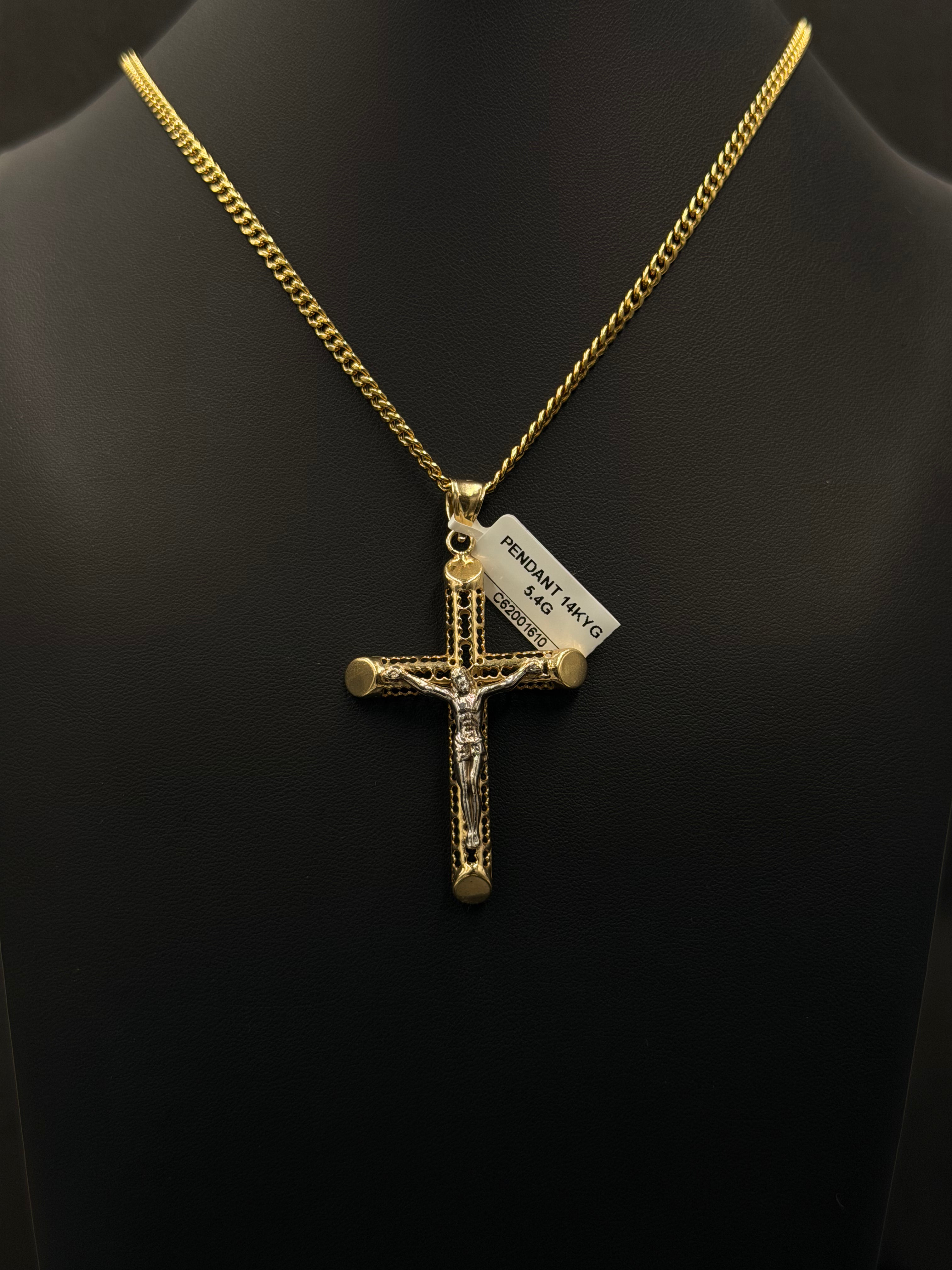 14K Two-Tone Crucifix Pendant – 5.4g | DD Pawn Loans