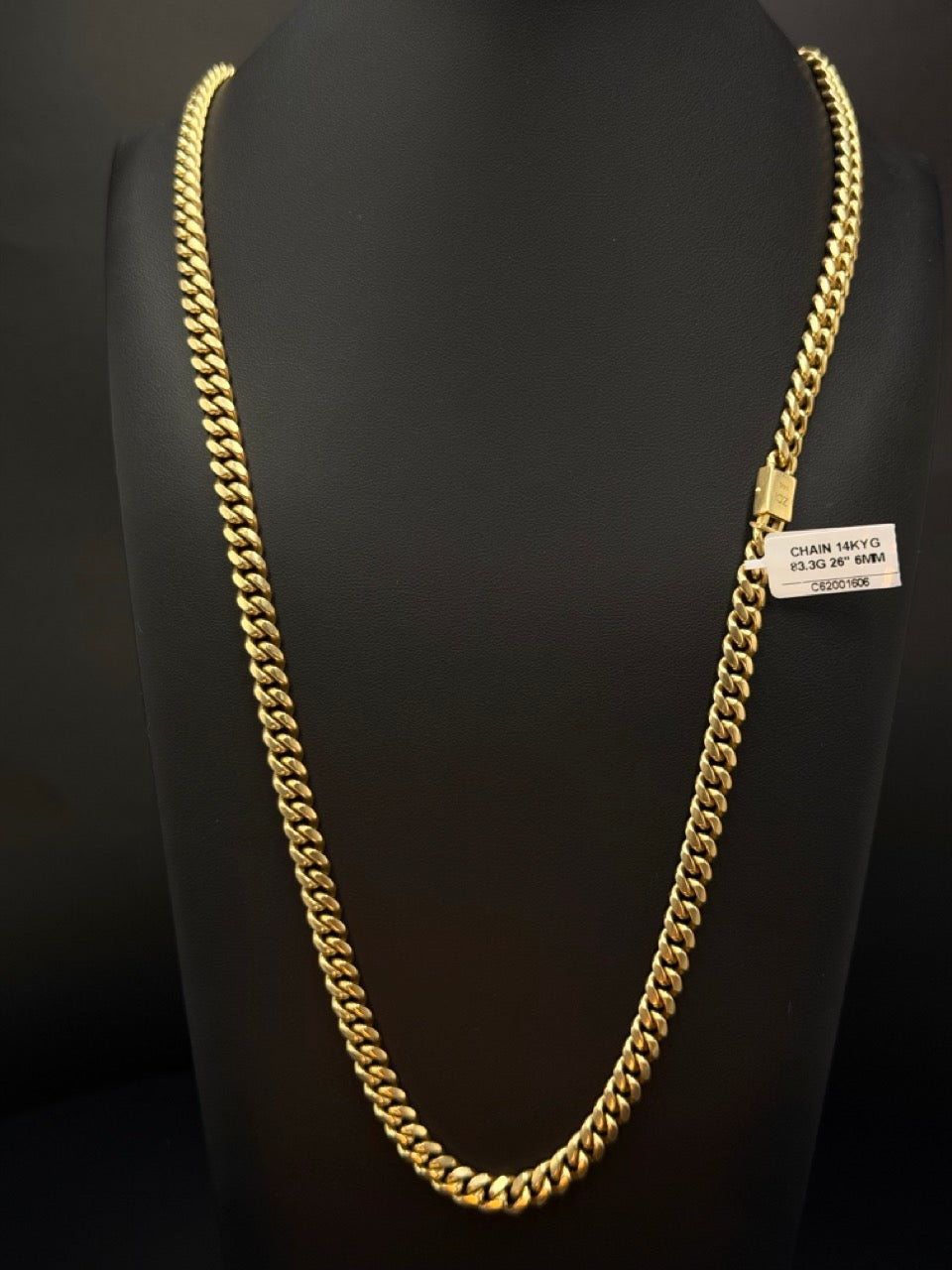 83g 14K Miami Cuban Chain – 26” 6mm | DD Pawn Loans