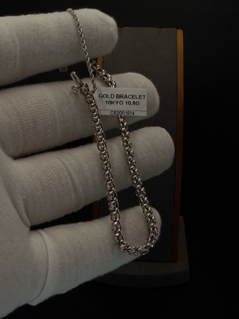 10K White Gold Nugget Bracelet – 10.8g | DD Pawn Loans