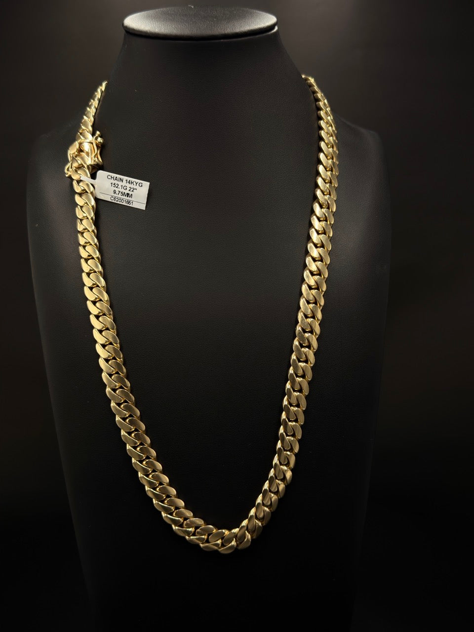 152g 14K Miami Cuban Chain – 22” 9.75mm | DD Pawn Loans