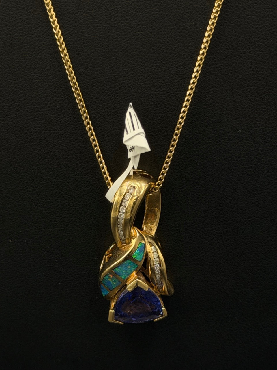 14K Opal, Tanzanite & Diamond Pendant | DD Pawn Loans