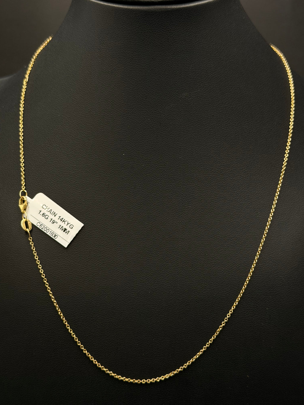 14K Gold Cable Chain – 19”, 1mm | DD Pawn Loans