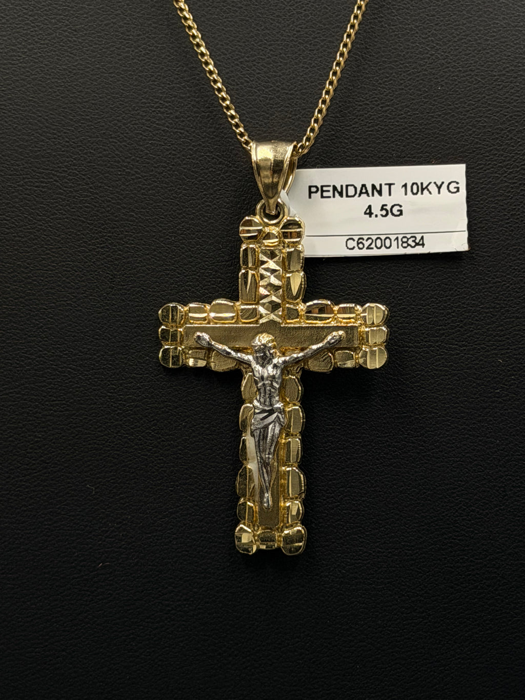 10K Two-Tone Crucifix Pendant – 4.5g | DD Pawn Loans