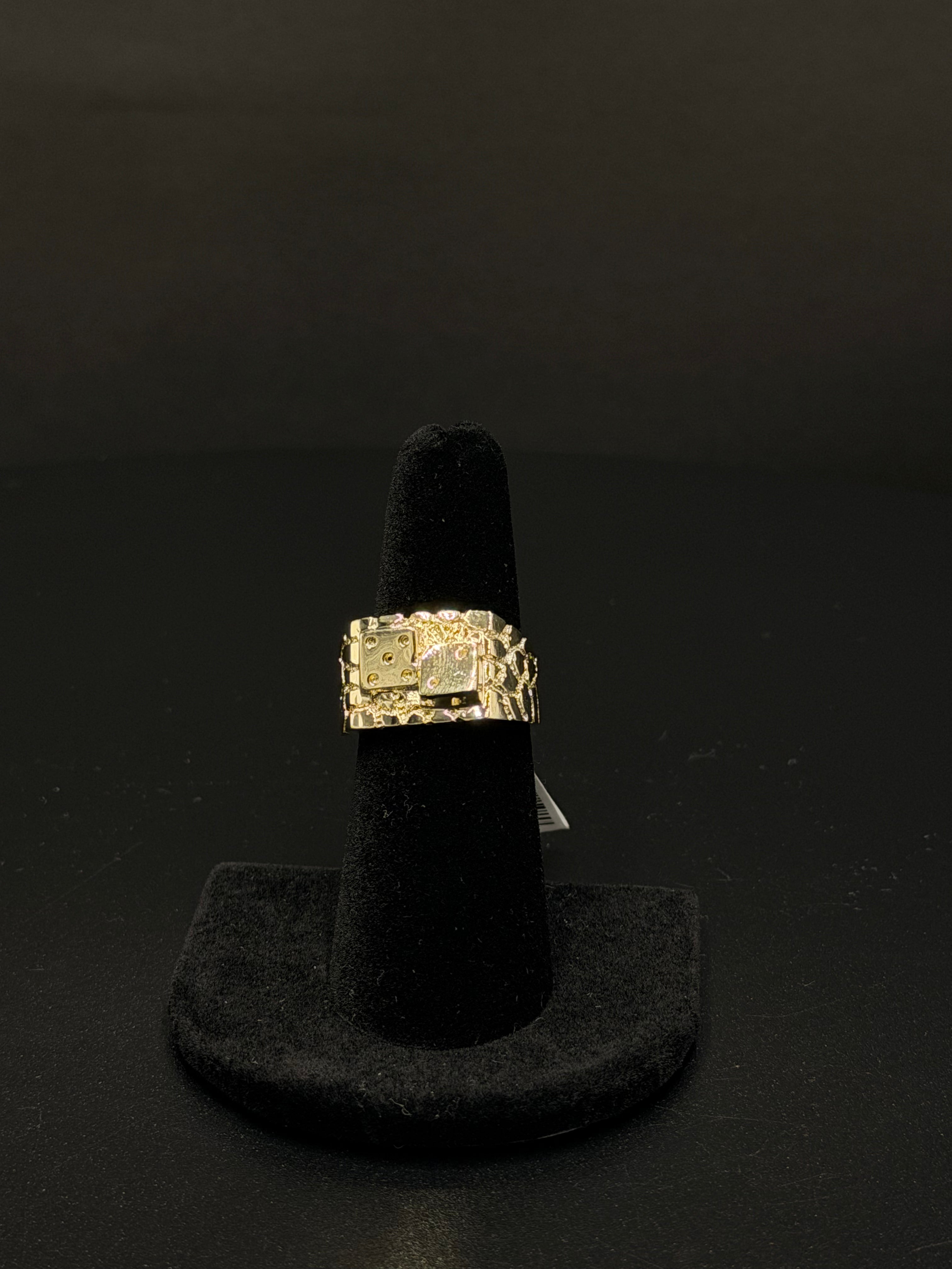 10K Gold Dice Ring – 6.8g, Size 7 | DD Pawn Loans