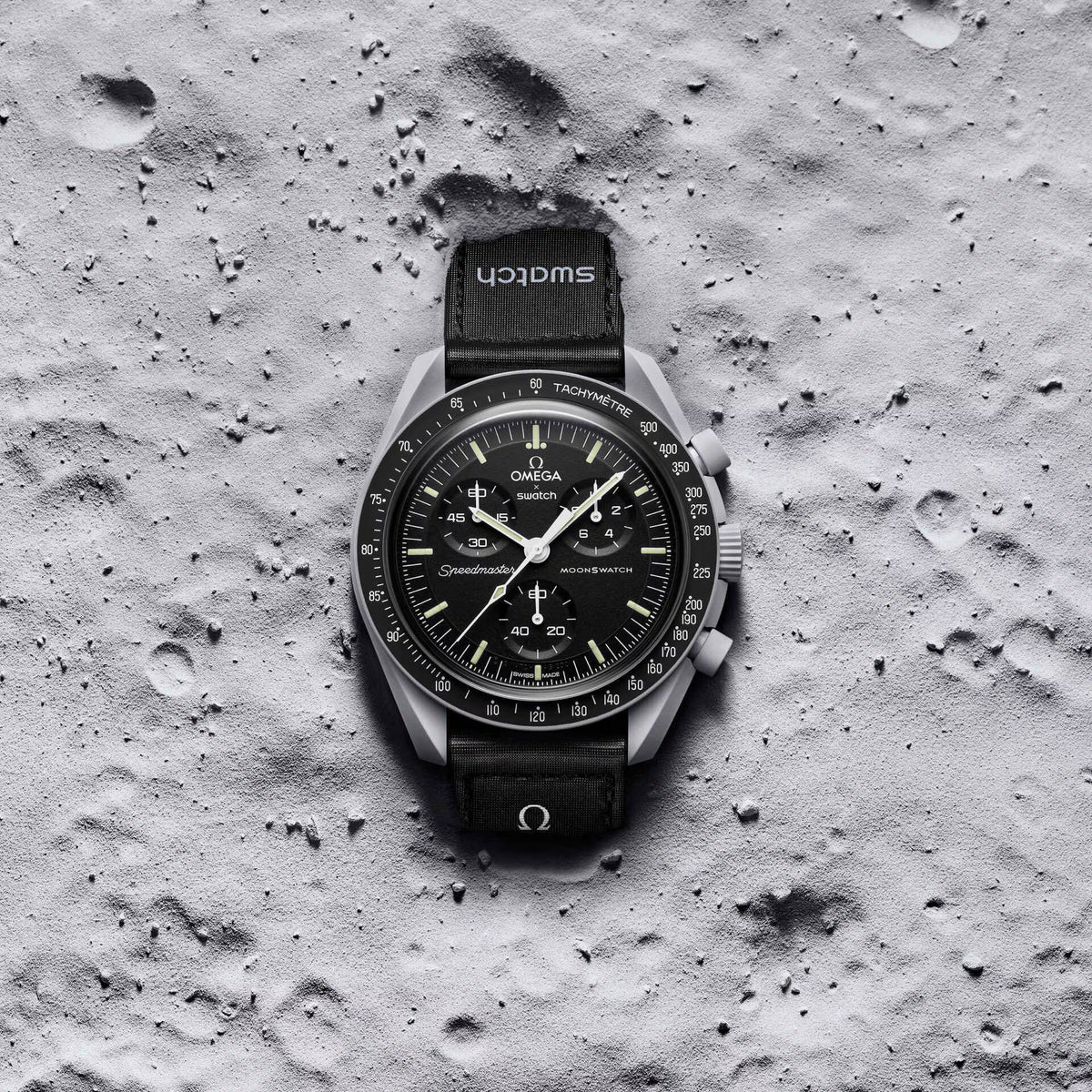OMEGA Mission To The Moon Velcro Strap Watch Mission To Pluto Velcro Gray WatchDiameter: 42.00 mmThickness: 13.25 mm
