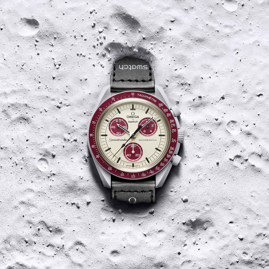 MoonSwatch Mission to Pluto SO33M101 lifestyle photo