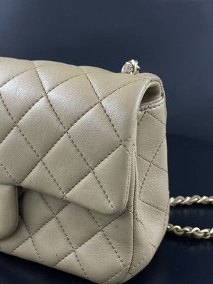 Chanel Mini Flap Bag Beige with Gold Hardware – photo 10