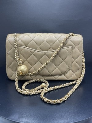 Chanel Mini Flap Bag Beige with Gold Hardware – photo 6