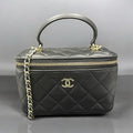 Chanel Quilted Lambskin Vanity Case with Handle Gold Hardware – photo 1