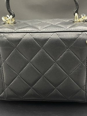 Chanel Quilted Lambskin Vanity Case with Handle Gold Hardware – photo 13