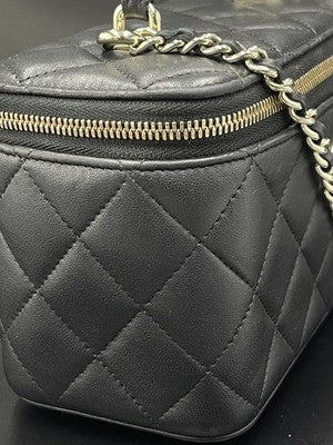 Chanel Quilted Lambskin Vanity Case with Handle Gold Hardware – photo 8