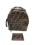 Fendi FF Embossed Brown Leather Mini Backpack – photo 1