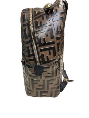 Fendi FF Embossed Brown Leather Mini Backpack – photo 4