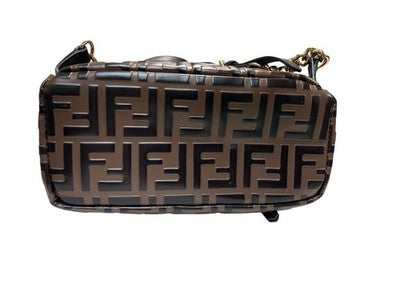 Fendi FF Embossed Brown Leather Mini Backpack – photo 6