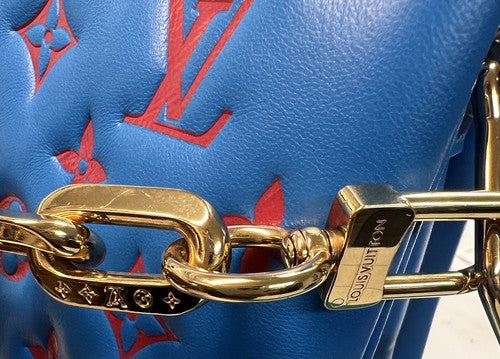 Louis Vuitton Coussin PM Blue Red Lambskin Gold Chain – Limited Edition – photo 11