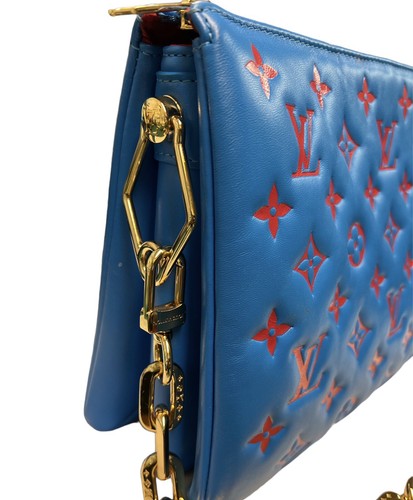 Louis Vuitton Coussin PM Blue Red Lambskin Gold Chain – Limited Edition – photo 4