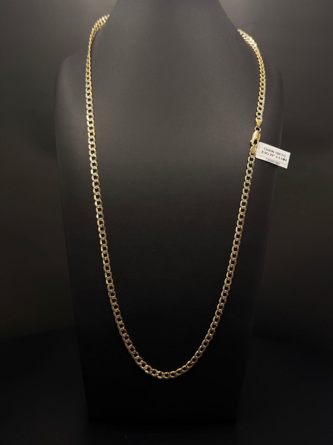 10K Gold Two-Tone Cuban Chain – 8.9g, 26" | DD Pawn Loans