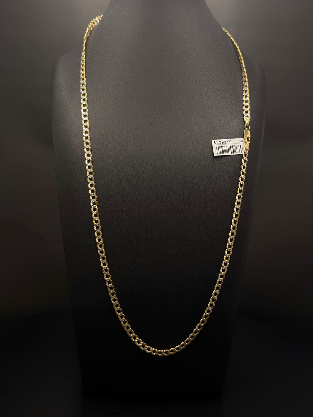 10K Gold Two-Tone Cuban Chain – 8.9g, 26" | DD Pawn Loans