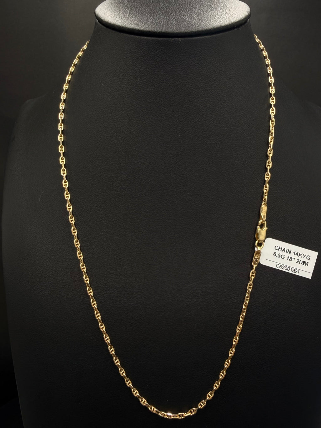 14K Gold Mariner Chain – 6.5g, 18" 2mm | DD Pawn Loans