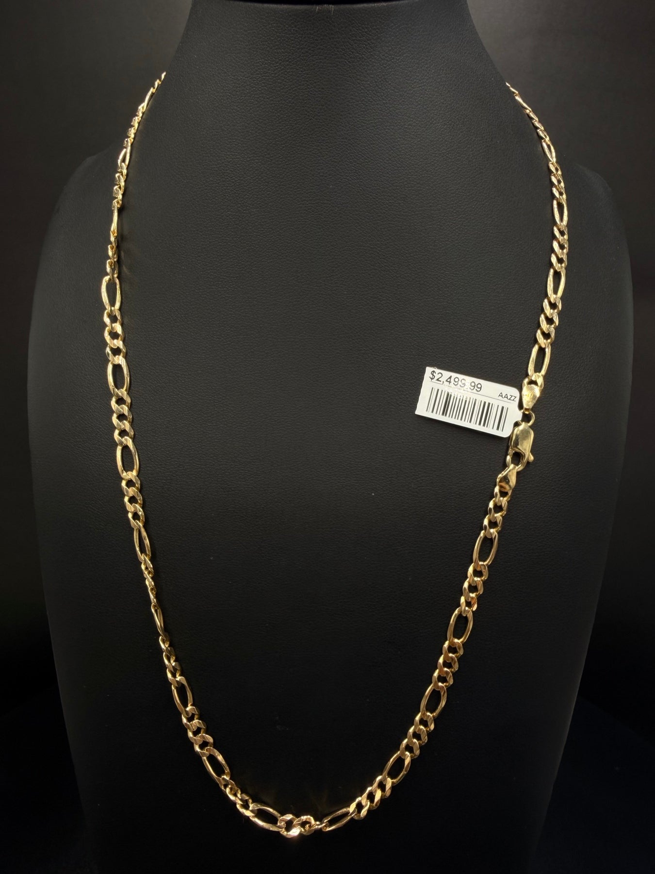 Gold Figaro Link Chain - view 2