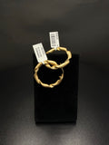14K Gold Twisted Hoop Earrings – 4.1g | DD Pawn Loans