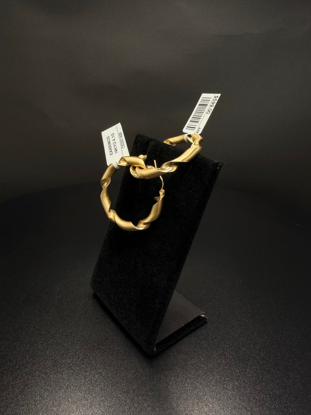 14K Gold Twisted Hoop Earrings – 4.1g | DD Pawn Loans
