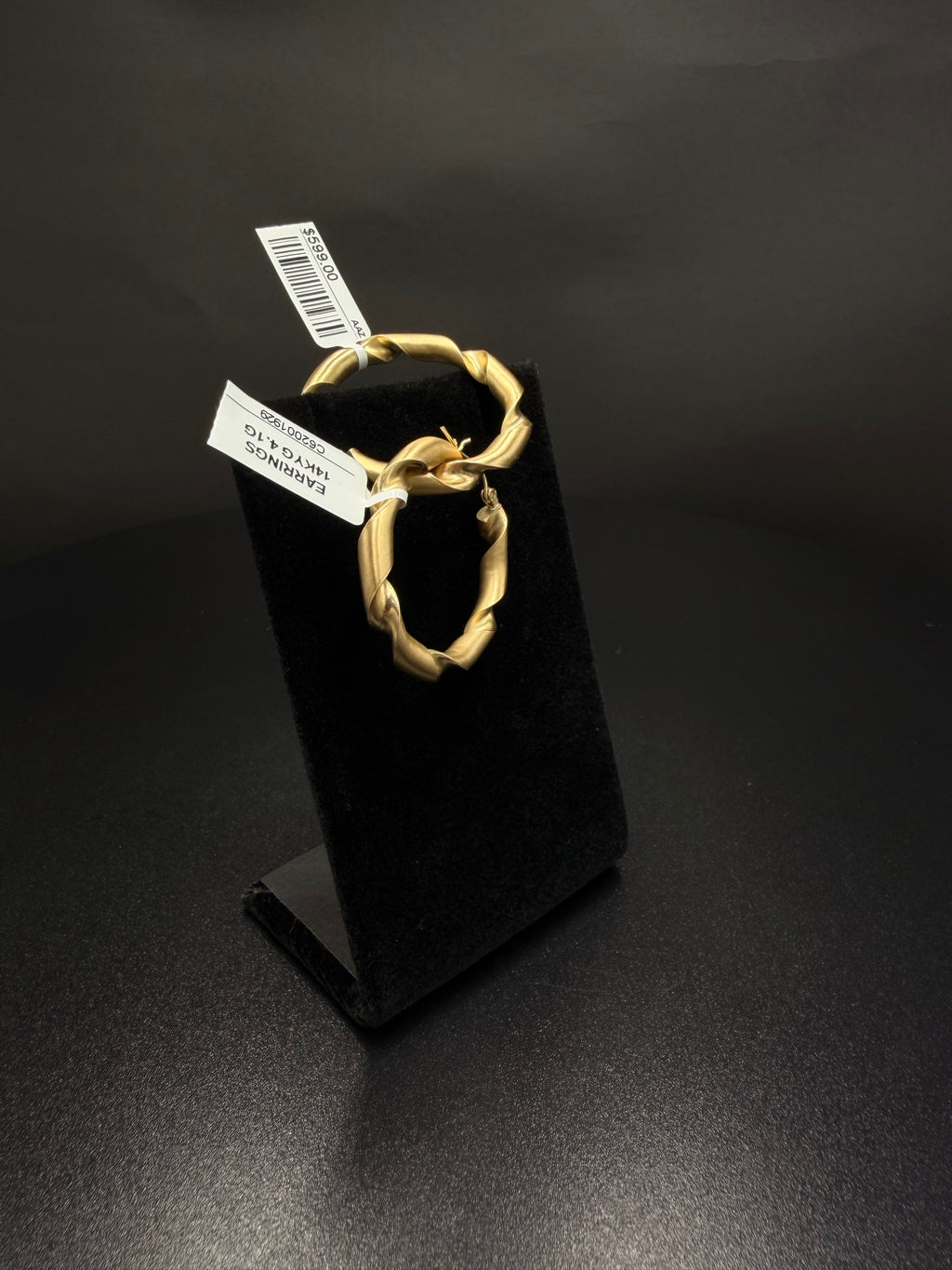 14K Gold Twisted Hoop Earrings – 4.1g | DD Pawn Loans