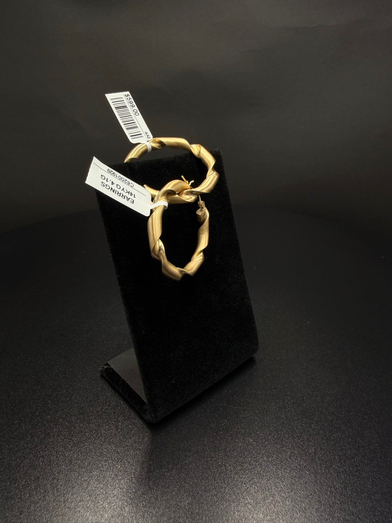 14K Gold Twisted Hoop Earrings – 4.1g | DD Pawn Loans