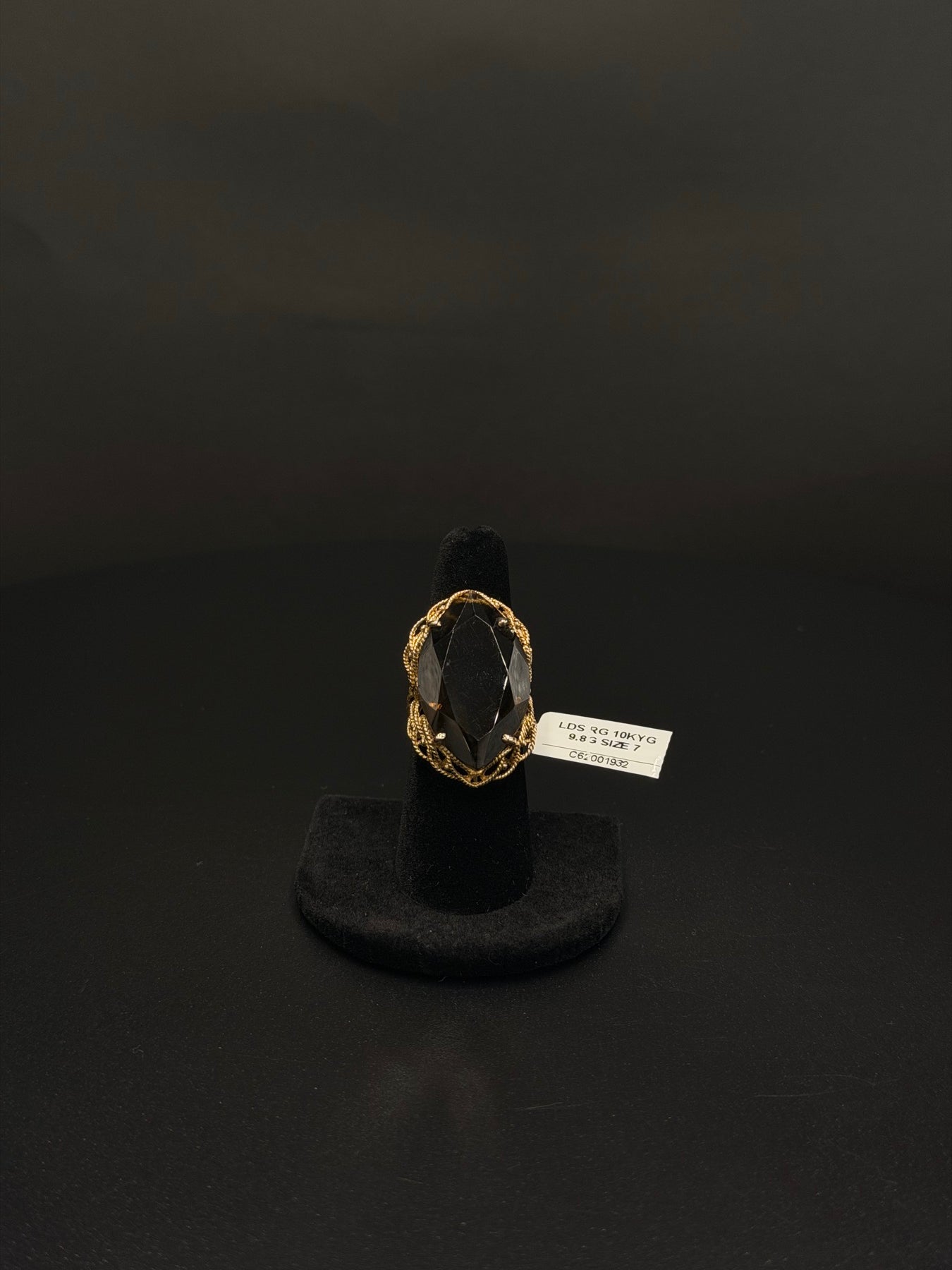 10K Gold Filigree Statement Ring – 9.8g, Sz 7 | DD Pawn Loans